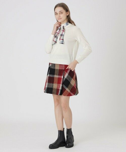 BLUE LABEL / BLACK LABEL CRESTBRIDGE / ブルーレーベル / ブラックレーベル・クレストブリッジ  ニット・セーター | ウールアクリルブレンドスカーフニット | 詳細1