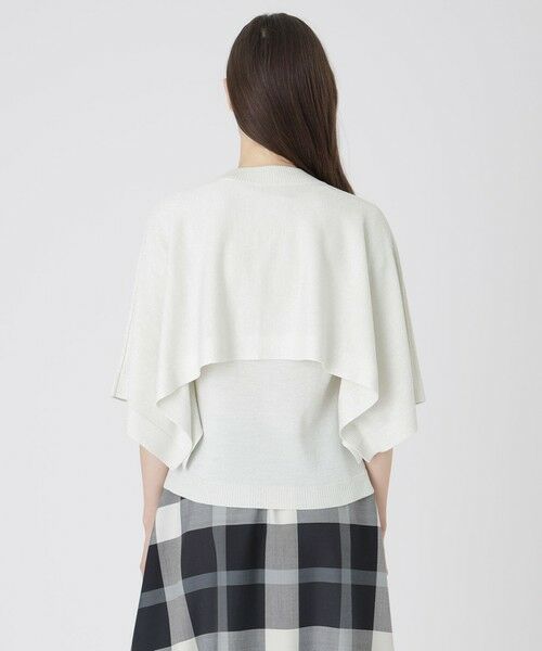 BLUE LABEL / BLACK LABEL CRESTBRIDGE / ブルーレーベル / ブラックレーベル・クレストブリッジ  ニット・セーター | ウールアクリルブレンドラメケープ付きニット | 詳細3