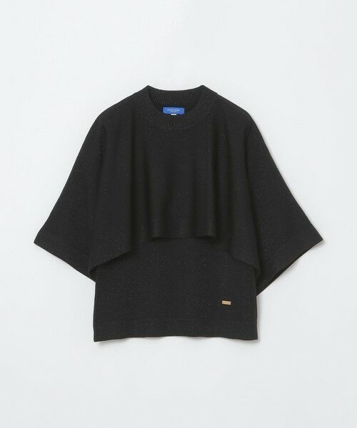 BLUE LABEL / BLACK LABEL CRESTBRIDGE / ブルーレーベル / ブラックレーベル・クレストブリッジ  ニット・セーター | ウールアクリルブレンドラメケープ付きニット | 詳細12