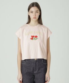 BLUE LABEL / BLACK LABEL CRESTBRIDGE / ブルーレーベル / ブラックレーベル・クレストブリッジ  カットソー | 【一部店舗限定】フラワービーズ刺しゅうフレンチカットソー