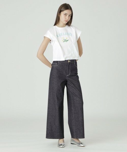 BLUE LABEL / BLACK LABEL CRESTBRIDGE / ブルーレーベル / ブラックレーベル・クレストブリッジ  カットソー | 【一部店舗限定】フラワービーズ刺しゅうフレンチカットソー | 詳細1