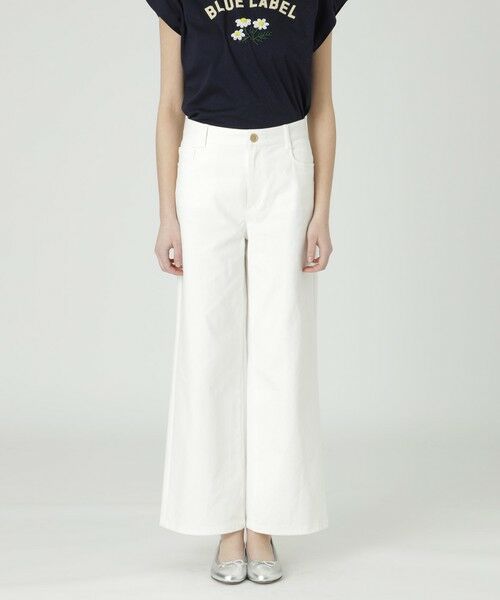 BLUE LABEL / BLACK LABEL CRESTBRIDGE / ブルーレーベル / ブラックレーベル・クレストブリッジ  その他パンツ | 【一部店舗限定】ストレッチデニムワイドパンツ（ホワイト）