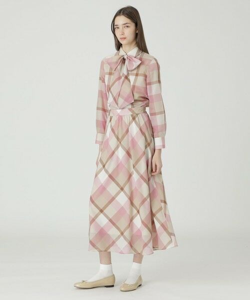 BLUE LABEL / BLACK LABEL CRESTBRIDGE / ブルーレーベル / ブラックレーベル・クレストブリッジ  ミニ・ひざ丈スカート | 【一部店舗限定】クレストブリッジチェックシアーポプリンスカート | 詳細1