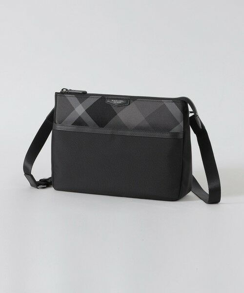 BLUE LABEL / BLACK LABEL CRESTBRIDGE / ブルーレーベル / ブラックレーベル・クレストブリッジ  ショルダーバッグ | ライトウェイトコーデュラバリスティックサコッシュ（ブラック）