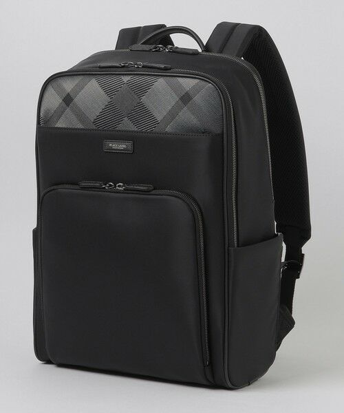 BLUE LABEL / BLACK LABEL CRESTBRIDGE / ブルーレーベル / ブラックレーベル・クレストブリッジ  ショルダーバッグ | ナイロンコンビカルゼシャドークレストブリッジチェックビジネスバックパック（ブラック）