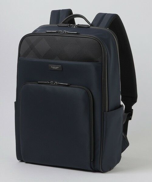 BLUE LABEL / BLACK LABEL CRESTBRIDGE / ブルーレーベル / ブラックレーベル・クレストブリッジ  ショルダーバッグ | ナイロンコンビカルゼシャドークレストブリッジチェックビジネスバックパック（ネイビー1）
