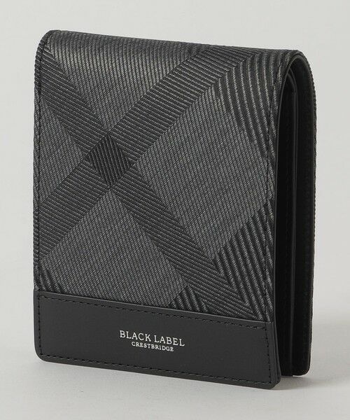BLUE LABEL / BLACK LABEL CRESTBRIDGE / ブルーレーベル / ブラックレーベル・クレストブリッジ  財布・コインケース・マネークリップ | カルゼシャドークレストブリッジチェック2つ折りウォレット（グレー3）