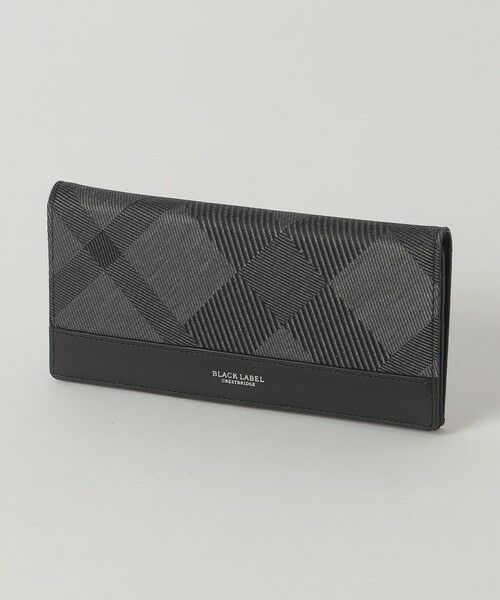 BLUE LABEL / BLACK LABEL CRESTBRIDGE / ブルーレーベル / ブラックレーベル・クレストブリッジ  財布・コインケース・マネークリップ | カルゼシャドークレストブリッジチェックロングウォレット（グレー3）