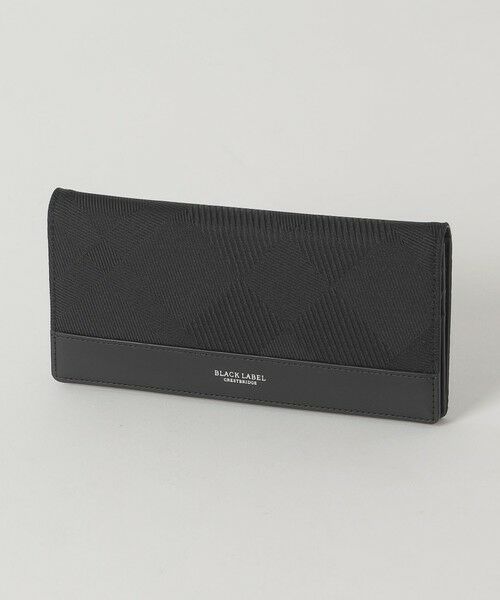 BLUE LABEL / BLACK LABEL CRESTBRIDGE / ブルーレーベル / ブラックレーベル・クレストブリッジ  財布・コインケース・マネークリップ | カルゼシャドークレストブリッジチェックロングウォレット（ブラック）