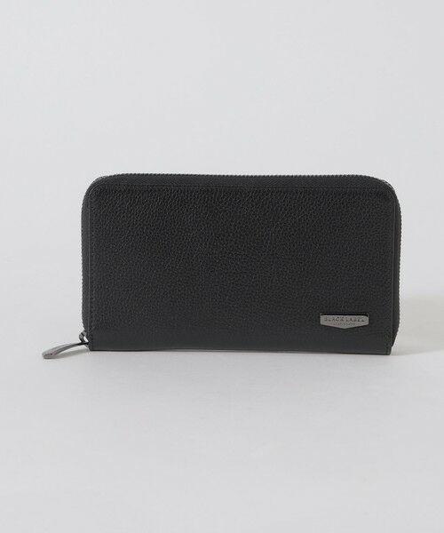 BLUE LABEL / BLACK LABEL CRESTBRIDGE / ブルーレーベル / ブラックレーベル・クレストブリッジ  財布・コインケース・マネークリップ | インサイドクレストブリッジチェックコンビレザーラウンドジップウォレット（ブラック）