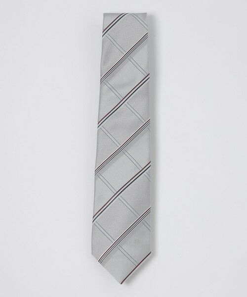 BLUE LABEL / BLACK LABEL CRESTBRIDGE / ブルーレーベル / ブラックレーベル・クレストブリッジ  ネクタイ | アクセントペーンブロックチェックタイ（グレー1）