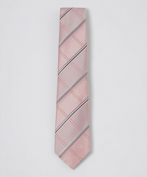 BLUE LABEL / BLACK LABEL CRESTBRIDGE / ブルーレーベル / ブラックレーベル・クレストブリッジ  ネクタイ | アクセントペーンブロックチェックタイ（ピンク3）