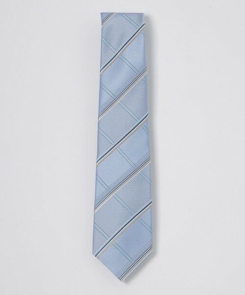 BLUE LABEL / BLACK LABEL CRESTBRIDGE / ブルーレーベル / ブラックレーベル・クレストブリッジ  ネクタイ | アクセントペーンブロックチェックタイ（ライトブルー3）