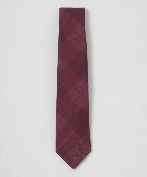BLUE LABEL / BLACK LABEL CRESTBRIDGE / ブルーレーベル / ブラックレーベル・クレストブリッジ  ネクタイ | トーナルチェックタイ（レッド4）