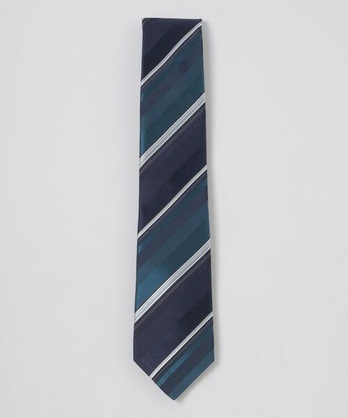 BLUE LABEL / BLACK LABEL CRESTBRIDGE / ブルーレーベル / ブラックレーベル・クレストブリッジ  ネクタイ | ツイルレジメンタルタイ（グリーン3）