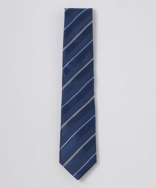 BLUE LABEL / BLACK LABEL CRESTBRIDGE / ブルーレーベル / ブラックレーベル・クレストブリッジ  ネクタイ | サテンカラーレジメンタルタイ（ネイビー1）