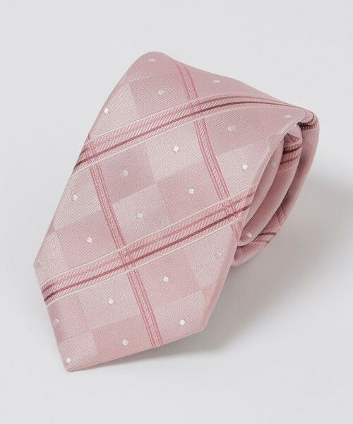 BLUE LABEL / BLACK LABEL CRESTBRIDGE / ブルーレーベル / ブラックレーベル・クレストブリッジ  ネクタイ | サテンドットコンビチェックタイ | 詳細4
