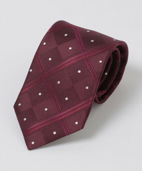 BLUE LABEL / BLACK LABEL CRESTBRIDGE / ブルーレーベル / ブラックレーベル・クレストブリッジ  ネクタイ | サテンドットコンビチェックタイ | 詳細6