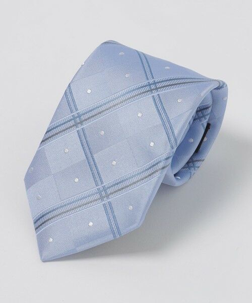 BLUE LABEL / BLACK LABEL CRESTBRIDGE / ブルーレーベル / ブラックレーベル・クレストブリッジ  ネクタイ | サテンドットコンビチェックタイ | 詳細8