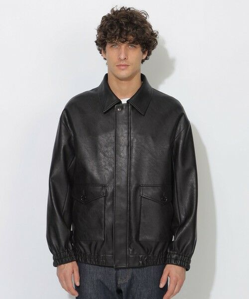 BLUE LABEL / BLACK LABEL CRESTBRIDGE / ブルーレーベル / ブラックレーベル・クレストブリッジ  その他アウター | 【WEB限定】シンセティックレザーフライトジャケット | 詳細2