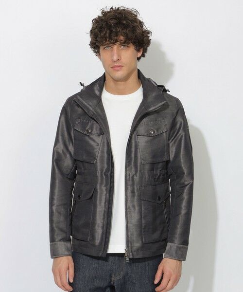 BLUE LABEL / BLACK LABEL CRESTBRIDGE / ブルーレーベル / ブラックレーベル・クレストブリッジ  その他アウター | 【WEB限定】シャドーチェックM65パーカー（グレー3）