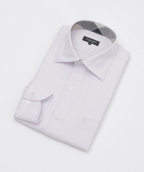 BLUE LABEL / BLACK LABEL CRESTBRIDGE / ブルーレーベル / ブラックレーベル・クレストブリッジ  シャツ・ブラウス | シャドーストライプセミワイドカラーシャツ（パープル3）