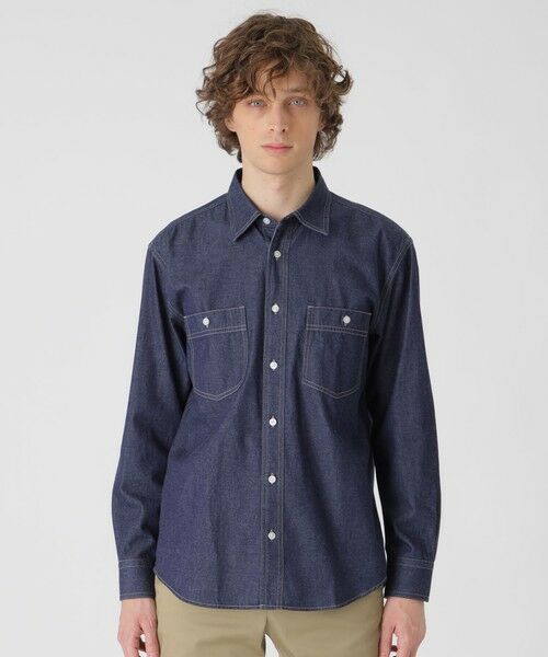 BLUE LABEL / BLACK LABEL CRESTBRIDGE / ブルーレーベル / ブラックレーベル・クレストブリッジ シャツ・ブラウス | ガーメントウォッシュデニムシャツ(ブルー2)