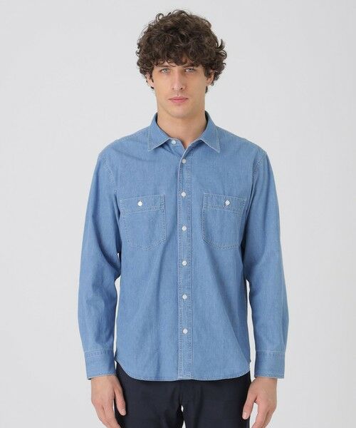 BLUE LABEL / BLACK LABEL CRESTBRIDGE / ブルーレーベル / ブラックレーベル・クレストブリッジ シャツ・ブラウス | ガーメントウォッシュデニムシャツ(ネイビー1)