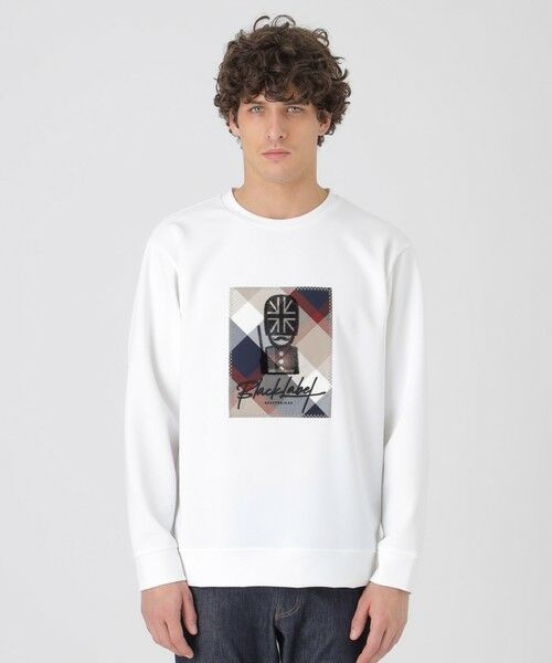 BLUE LABEL / BLACK LABEL CRESTBRIDGE / ブルーレーベル / ブラックレーベル・クレストブリッジ  カットソー | ガーズマングラフィックスウェットシャツ（オフホワイト1）