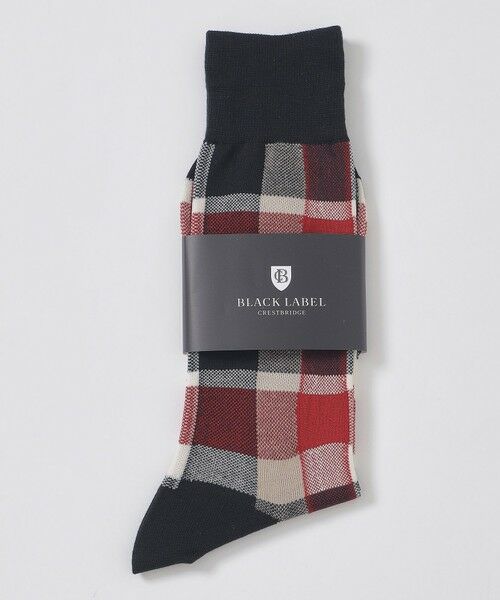 BLUE LABEL / BLACK LABEL CRESTBRIDGE / ブルーレーベル / ブラックレーベル・クレストブリッジ  その他小物 | クレストブリッジチェックソックス（レッド3）