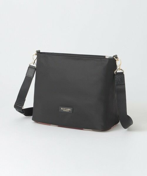 BLUE LABEL / BLACK LABEL CRESTBRIDGE / ブルーレーベル / ブラックレーベル・クレストブリッジ  ショルダーバッグ | パーシャルクレストブリッジチェックナイロンワンショルダー（ブラック）