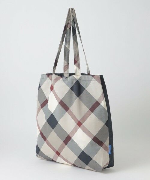 BLUE LABEL / BLACK LABEL CRESTBRIDGE / ブルーレーベル / ブラックレーベル・クレストブリッジ  ショルダーバッグ | パーシャルクレストブリッジチェックエコバッグ（ネイビー3）