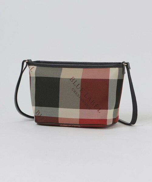 BLUE LABEL / BLACK LABEL CRESTBRIDGE / ブルーレーベル / ブラックレーベル・クレストブリッジ  ショルダーバッグ | クレストブリッジチェックロゴプリントミニショルダー（レッド1）