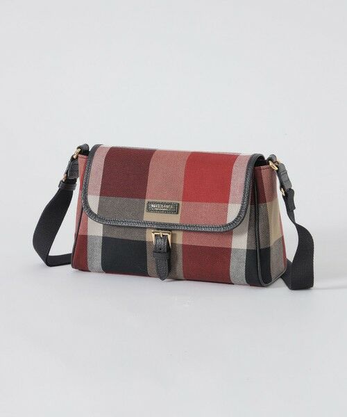 BLUE LABEL / BLACK LABEL CRESTBRIDGE / ブルーレーベル / ブラックレーベル・クレストブリッジ  ショルダーバッグ | クレストブリッジチェックキャンバスかぶせショルダー（レッド1）
