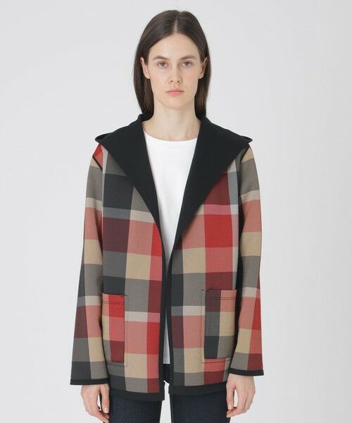 BLUE LABEL / BLACK LABEL CRESTBRIDGE / ブルーレーベル / ブラックレーベル・クレストブリッジ  その他アウター | クレストブリッジチェックリバーシブルダンボールミディ丈コーディガン | 詳細6