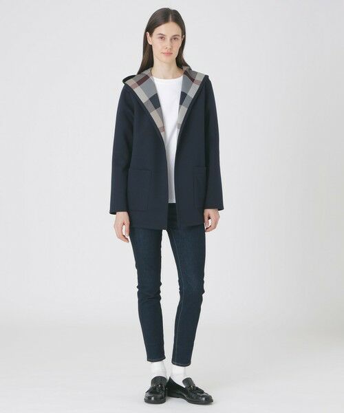 BLUE LABEL / BLACK LABEL CRESTBRIDGE / ブルーレーベル / ブラックレーベル・クレストブリッジ  その他アウター | クレストブリッジチェックリバーシブルダンボールミディ丈コーディガン | 詳細9