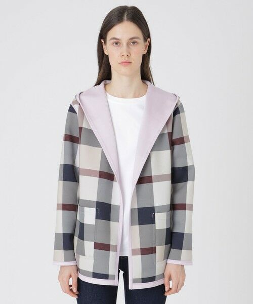 BLUE LABEL / BLACK LABEL CRESTBRIDGE / ブルーレーベル / ブラックレーベル・クレストブリッジ  その他アウター | クレストブリッジチェックリバーシブルダンボールミディ丈コーディガン | 詳細22