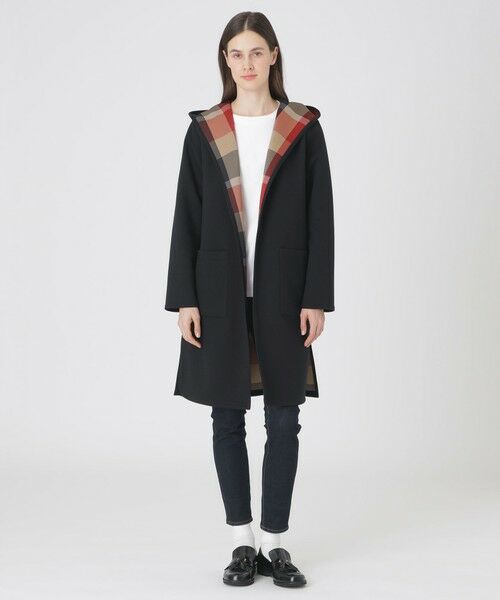 BLUE LABEL / BLACK LABEL CRESTBRIDGE / ブルーレーベル / ブラックレーベル・クレストブリッジ  その他アウター | クレストブリッジチェックリバーシブルダンボールコーディガン（ブラック）