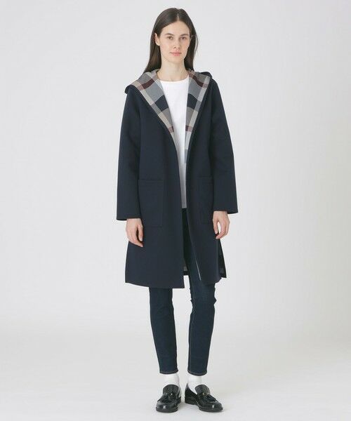 BLUE LABEL / BLACK LABEL CRESTBRIDGE / ブルーレーベル / ブラックレーベル・クレストブリッジ  その他アウター | クレストブリッジチェックリバーシブルダンボールコーディガン（ネイビー3）