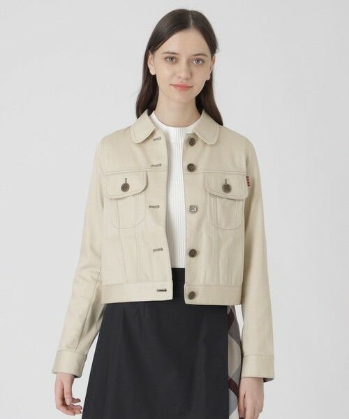 BLUE LABEL / BLACK LABEL CRESTBRIDGE / ブルーレーベル / ブラックレーベル・クレストブリッジ  その他アウター | スラブシャンブレーデニムジャケット（ベージュ1）