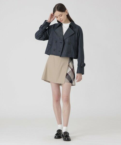 BLUE LABEL / BLACK LABEL CRESTBRIDGE / ブルーレーベル / ブラックレーベル・クレストブリッジ  その他アウター | バックコンシャスショートトレンチコート | 詳細1