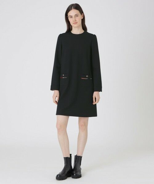 BLUE LABEL / BLACK LABEL CRESTBRIDGE / ブルーレーベル / ブラックレーベル・クレストブリッジ ドレス | 【限定カラーあり】アモーレポンチワンピース(ブラック)