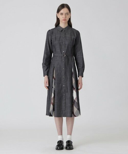 BLUE LABEL / BLACK LABEL CRESTBRIDGE / ブルーレーベル / ブラックレーベル・クレストブリッジ ドレス | ライトスラブシャンブレーシャツドレス | 詳細2