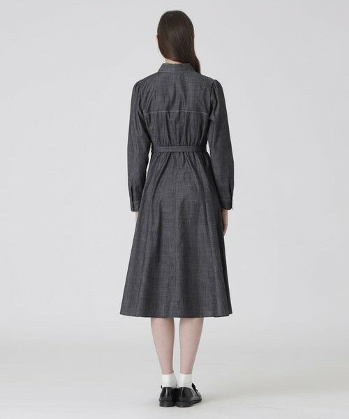 BLUE LABEL / BLACK LABEL CRESTBRIDGE / ブルーレーベル / ブラックレーベル・クレストブリッジ ドレス | ライトスラブシャンブレーシャツドレス | 詳細4