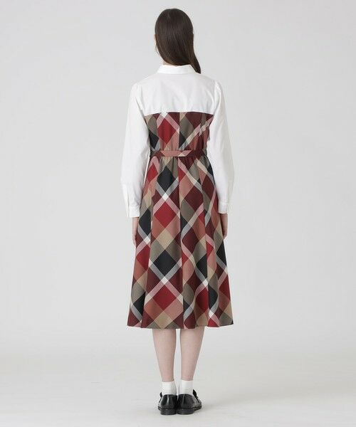 BLUE LABEL / BLACK LABEL CRESTBRIDGE / ブルーレーベル / ブラックレーベル・クレストブリッジ  ドレス | クレストブリッジチェックライトクロッシングツイルシャツドレス | 詳細3