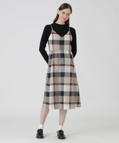BLUE LABEL / BLACK LABEL CRESTBRIDGE / ブルーレーベル / ブラックレーベル・クレストブリッジ  ドレス | クレストブリッジチェックライトクロッシングツイルキャミソールドレス