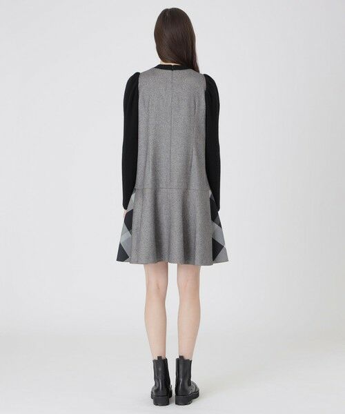 BLUE LABEL / BLACK LABEL CRESTBRIDGE / ブルーレーベル / ブラックレーベル・クレストブリッジ  ドレス | ツイードドッキングドレス | 詳細5