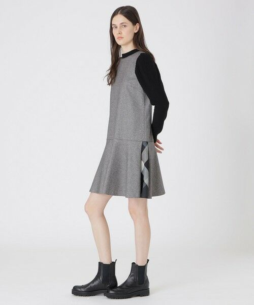 BLUE LABEL / BLACK LABEL CRESTBRIDGE / ブルーレーベル / ブラックレーベル・クレストブリッジ  ドレス | ツイードドッキングドレス（ネイビー2）