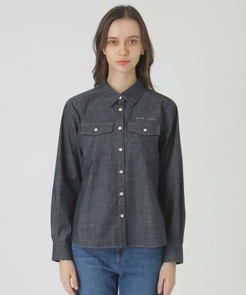 BLUE LABEL / BLACK LABEL CRESTBRIDGE / ブルーレーベル / ブラックレーベル・クレストブリッジ  シャツ・ブラウス | ライトスラブシャンブレーシャツブラウス | 詳細9