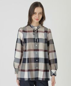 BLUE LABEL / BLACK LABEL CRESTBRIDGE / ブルーレーベル / ブラックレーベル・クレストブリッジ  シャツ・ブラウス | クレストブリッジチェックライトクロッシングツイルフレアブラウス